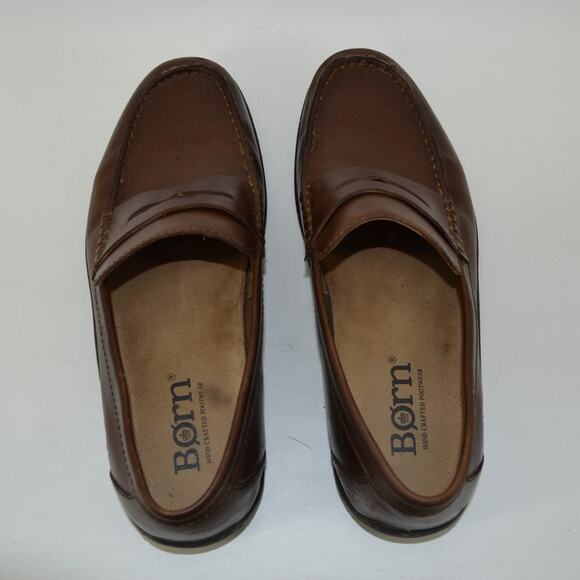 Born Men's Sz 9 Simon III Penny Loafer Brown Leather Comfort - Picture 9 of 16